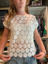 White Crochet Lace Top - Image 1