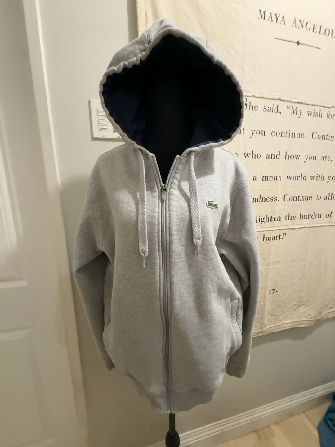 Lacoste Sport Men's Full Zip Hoodie Grey