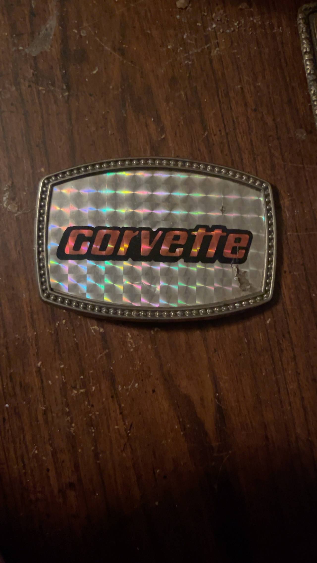 Chevrolet Corvette Brass Belt Buckle