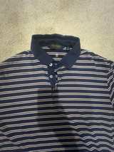 Ralph Lauren Performance Polo Shirt Blue Navy Striped - Image 1