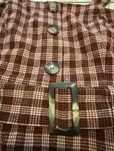 Essue Plaid Button-Front Dress with Belt - Image 4