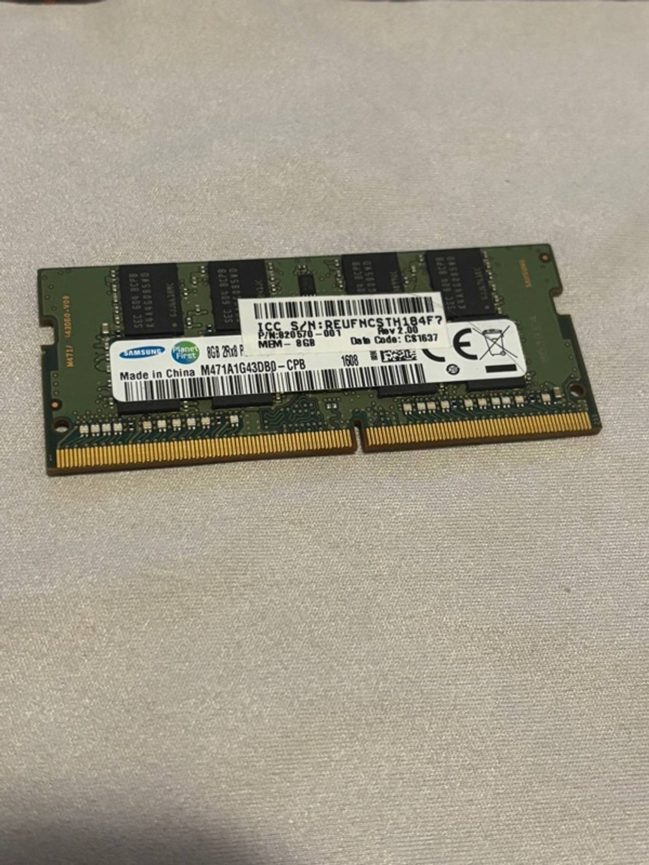 Samsung 8GB DDR4-2133 SODIMM Laptop Memory