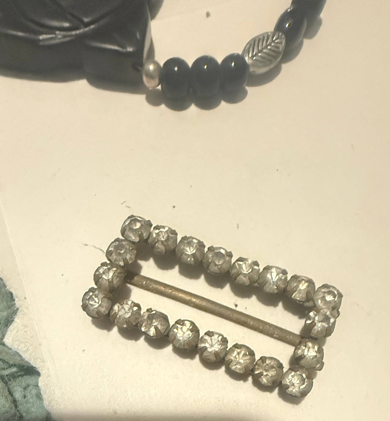 Vintage Rhinestone Belt Buckle