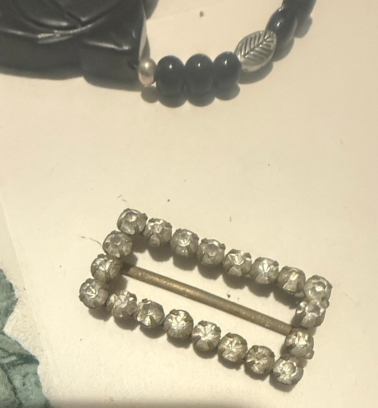 Vintage Rhinestone Belt Buckle