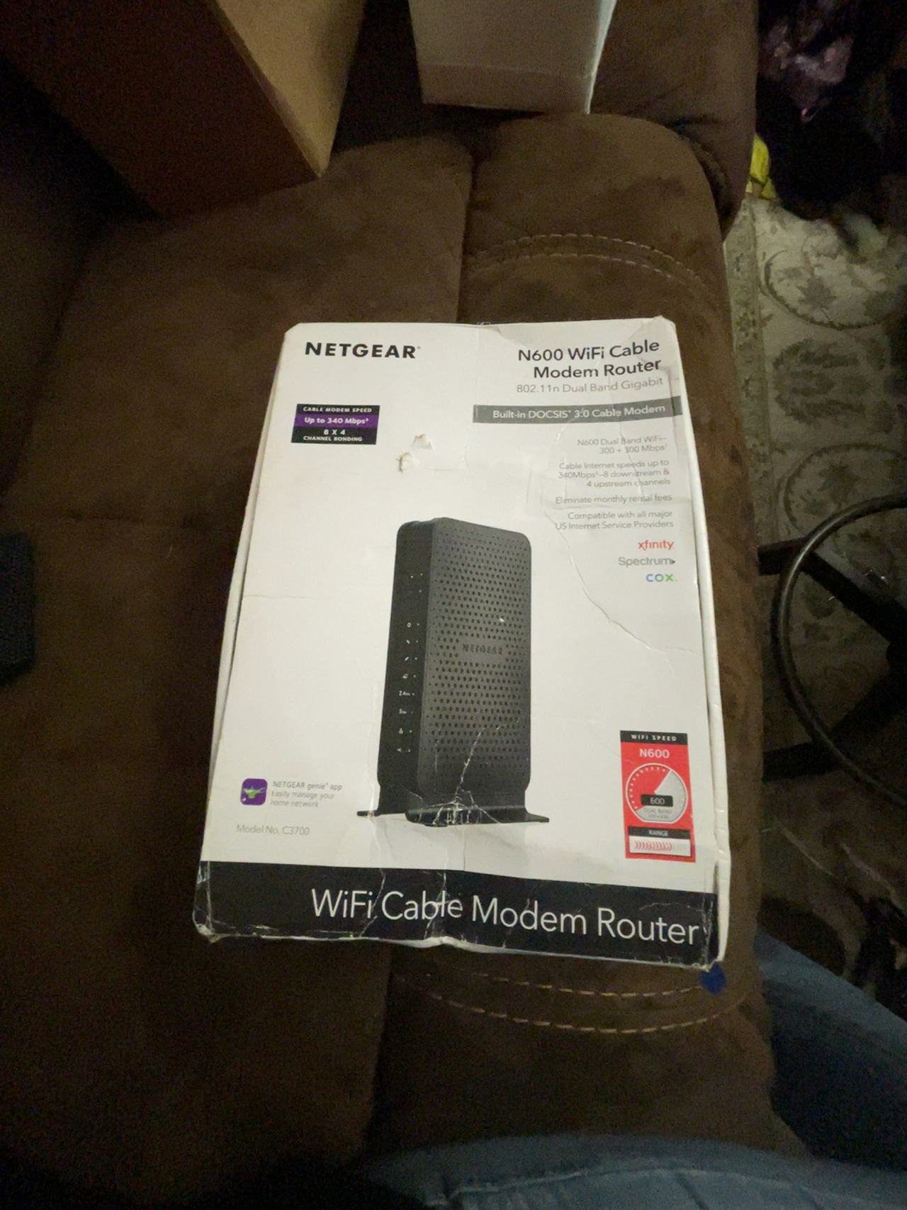 Netgear N600 C3700 WiFi Cable Modem Router