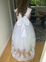 Girls' White Lace First Communion Dress - Image 2