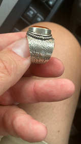 Artisan Handmade Sterling Silver Ring with stunning faceted citrine gem - Image 2