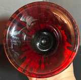Anchor Hocking Ruby Red Ribbed Art Deco Glass Vase - Image 3