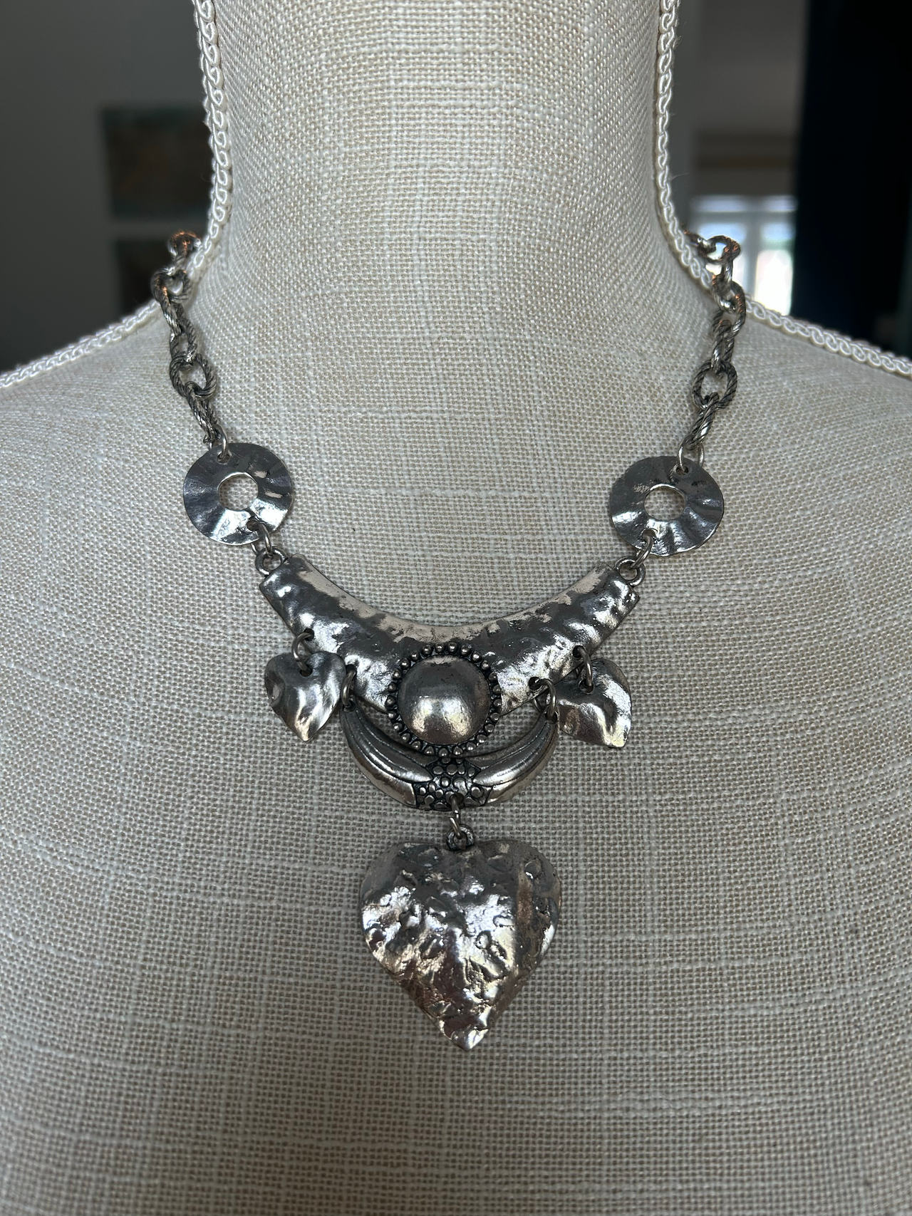 Artisan Silver Statement Necklace