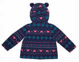 Carter's Baby Girl Fleece Zip-Up Hoodie with Ears sz 18 months - Image 3