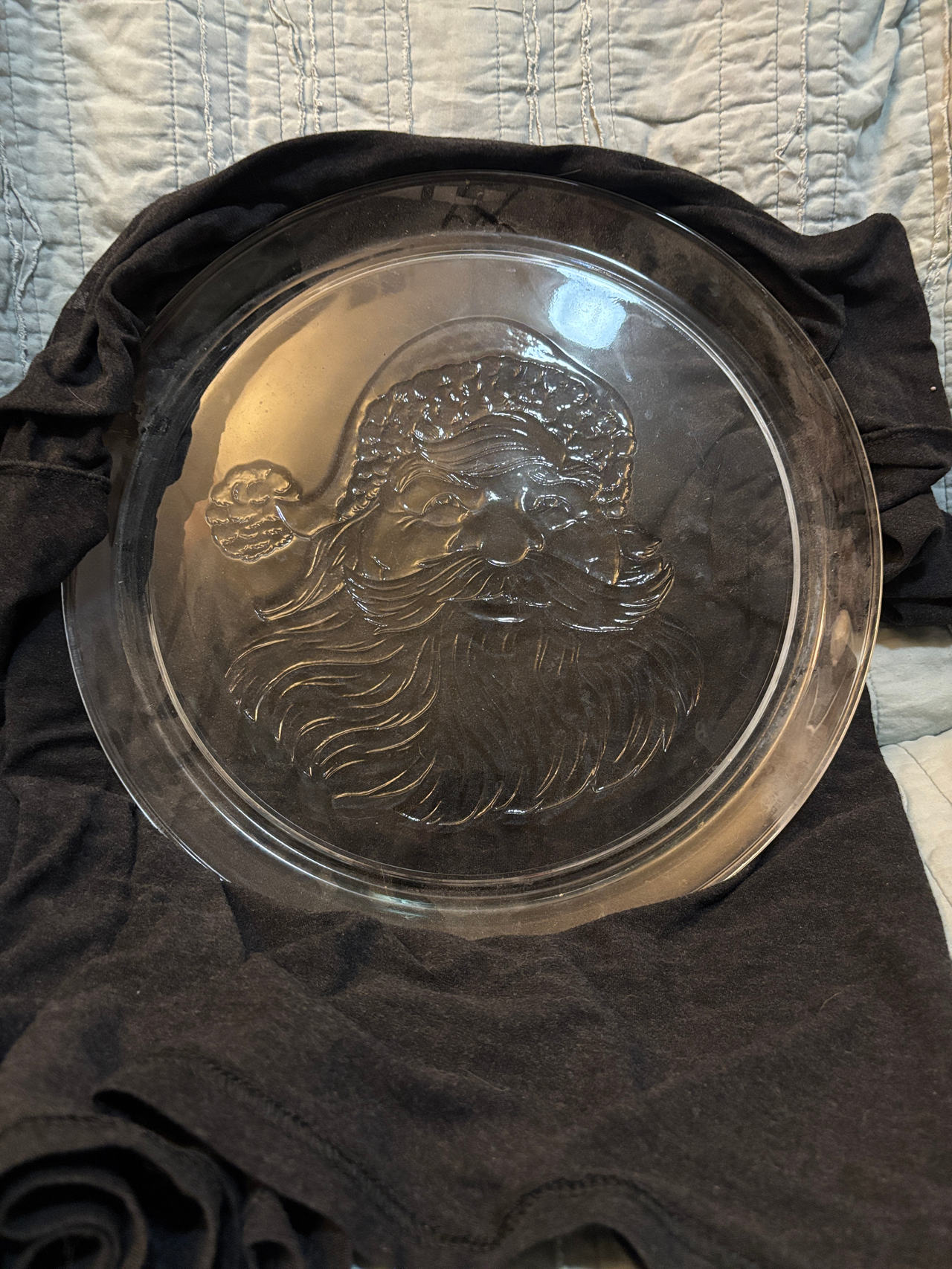 Santa Claus Glass Plate