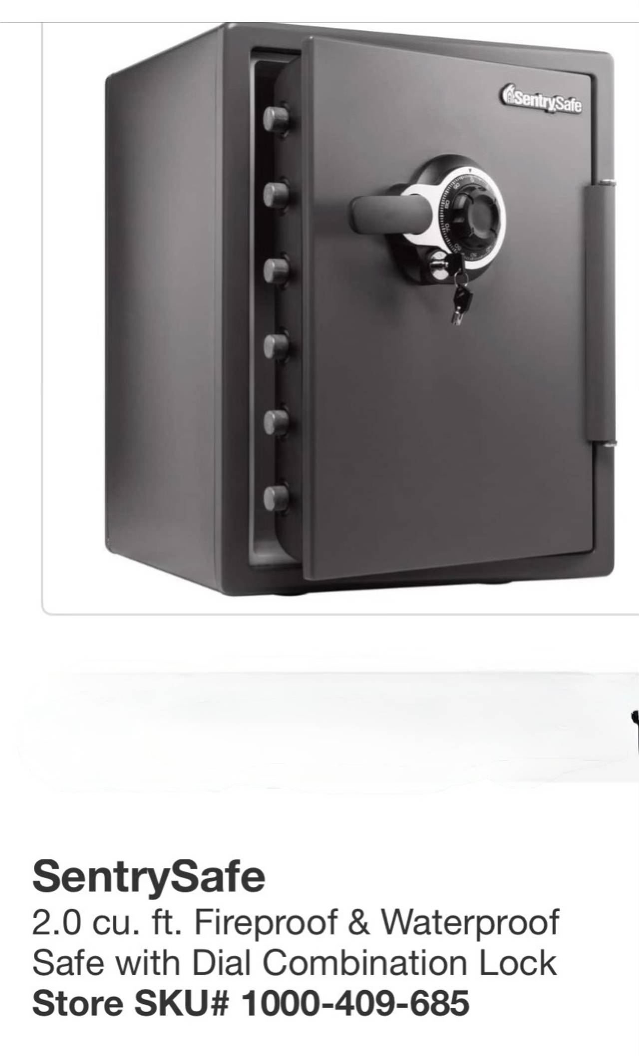 SentrySafe 2.0 cu. ft. Fireproof & Waterproof Safe with Dial Combination Lock