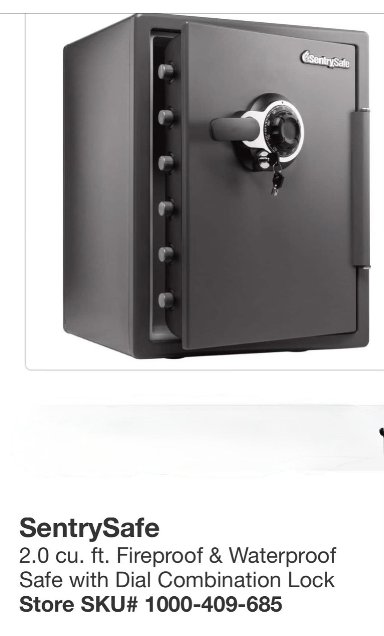 SentrySafe 2.0 cu. ft. Fireproof & Waterproof Safe with Dial Combination Lock