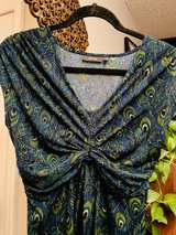 Apt. 9 Peacock Feather Print Dress (SMALL) - Image 2
