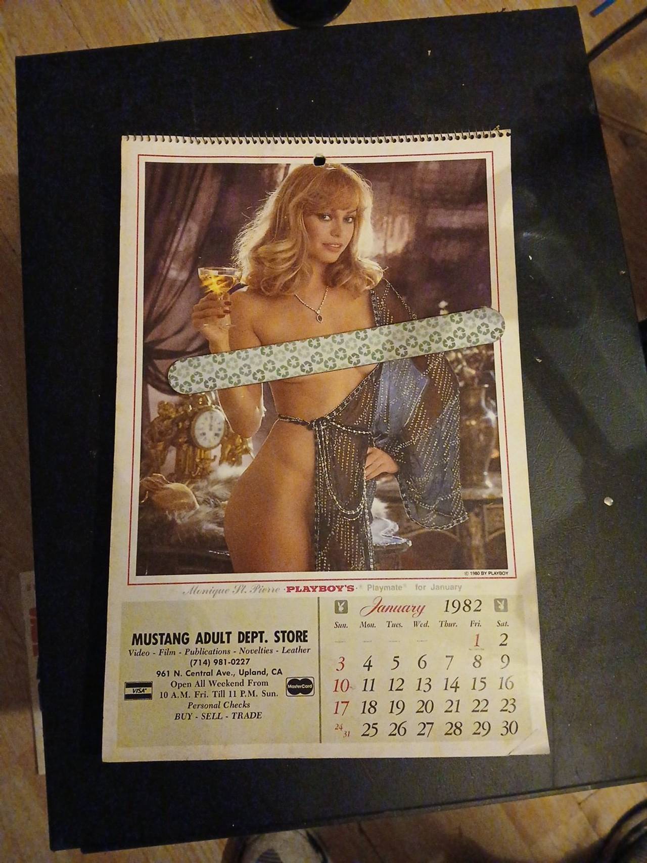 1982 Playboy Calendar Page Monique St. Pierre