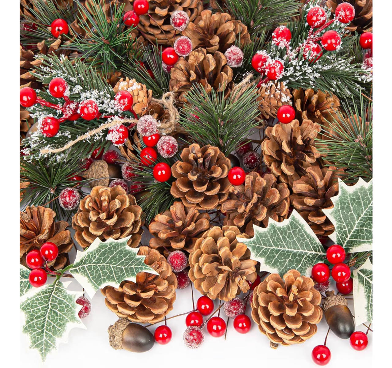 Christmas Pine Cones for Crafts Decorations 50PCS Natural Pine Cones