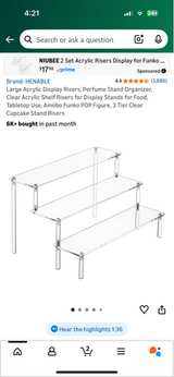 Large Acrylic Display Risers, Perfume Stand Organizer, Clear Acrylic Shelf Riser - Image 1