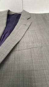Ted Baker Light Gray Sport Coat with Purple Lining - Image 3