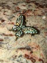 Vintage Style Rhinestone Butterfly Brooch - Image 3