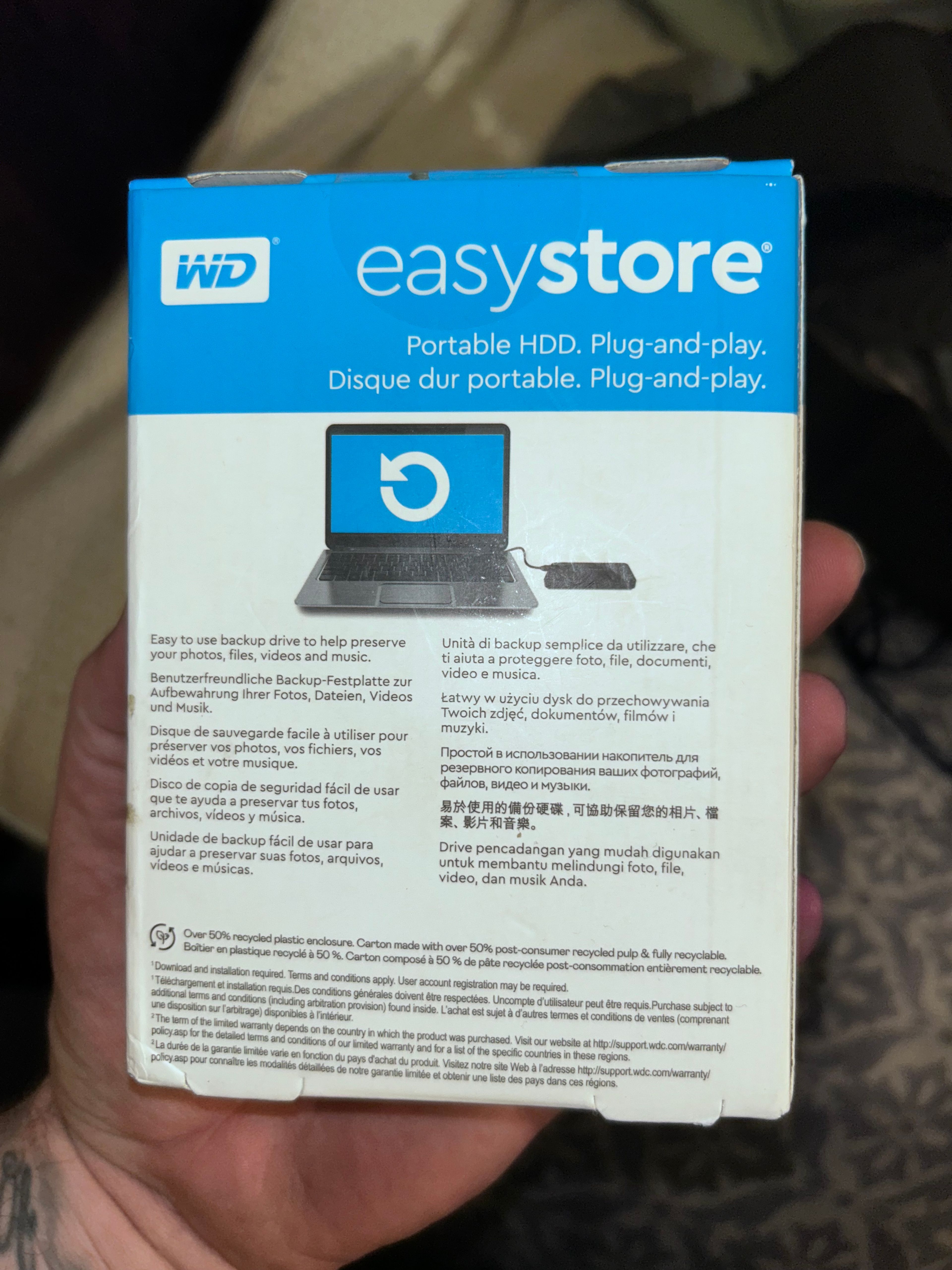 Western Digital WD Easystore Portable External Hard Drive Black 6TB - Image 4