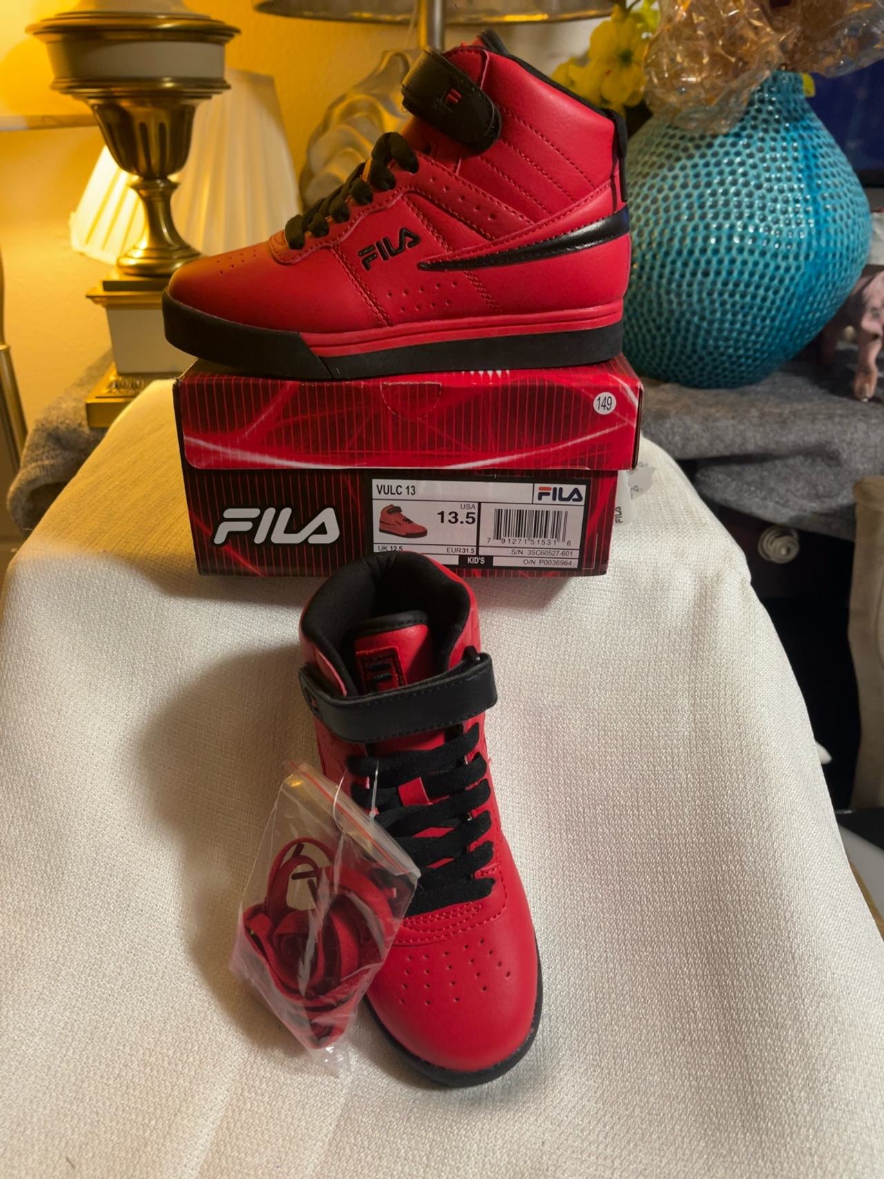 Fila Vulc 13 Red/Black High-Top Sneaker