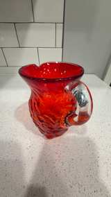 Kanawha Amberina Bark Glass Pitcher - Image 3