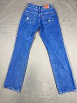Levi’s Premium 501 ’90s Women’s Jeans W23 L32 Distressed Sketch Artist - Image 2