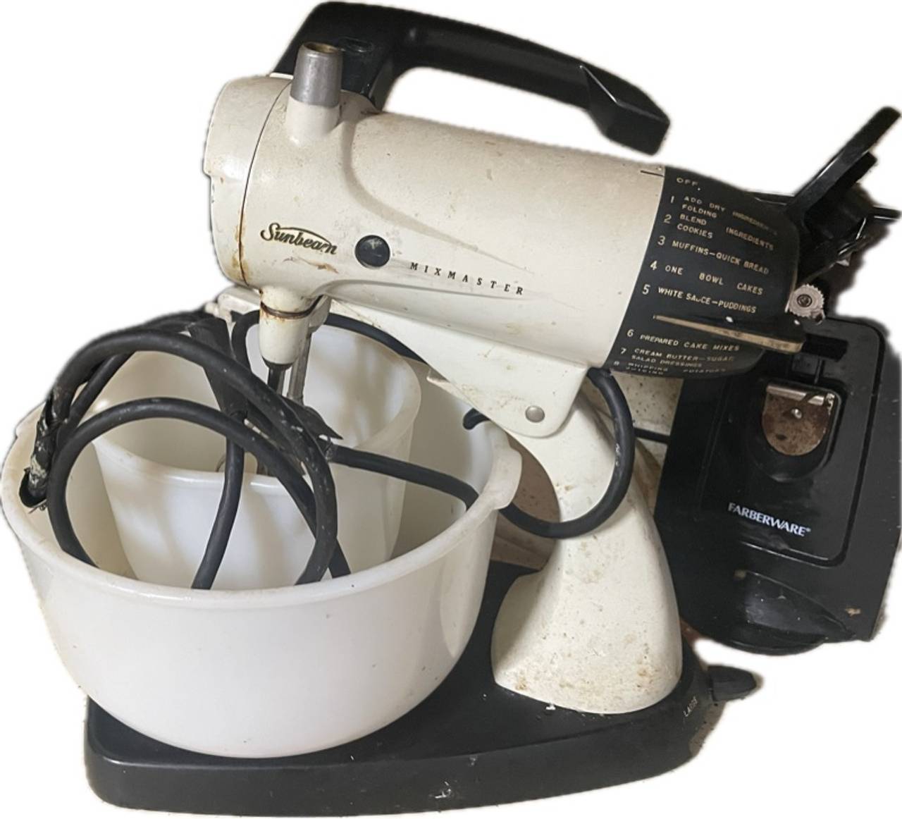 Sunbeam Mixmaster Model 12 White Vintage Stand Mixer