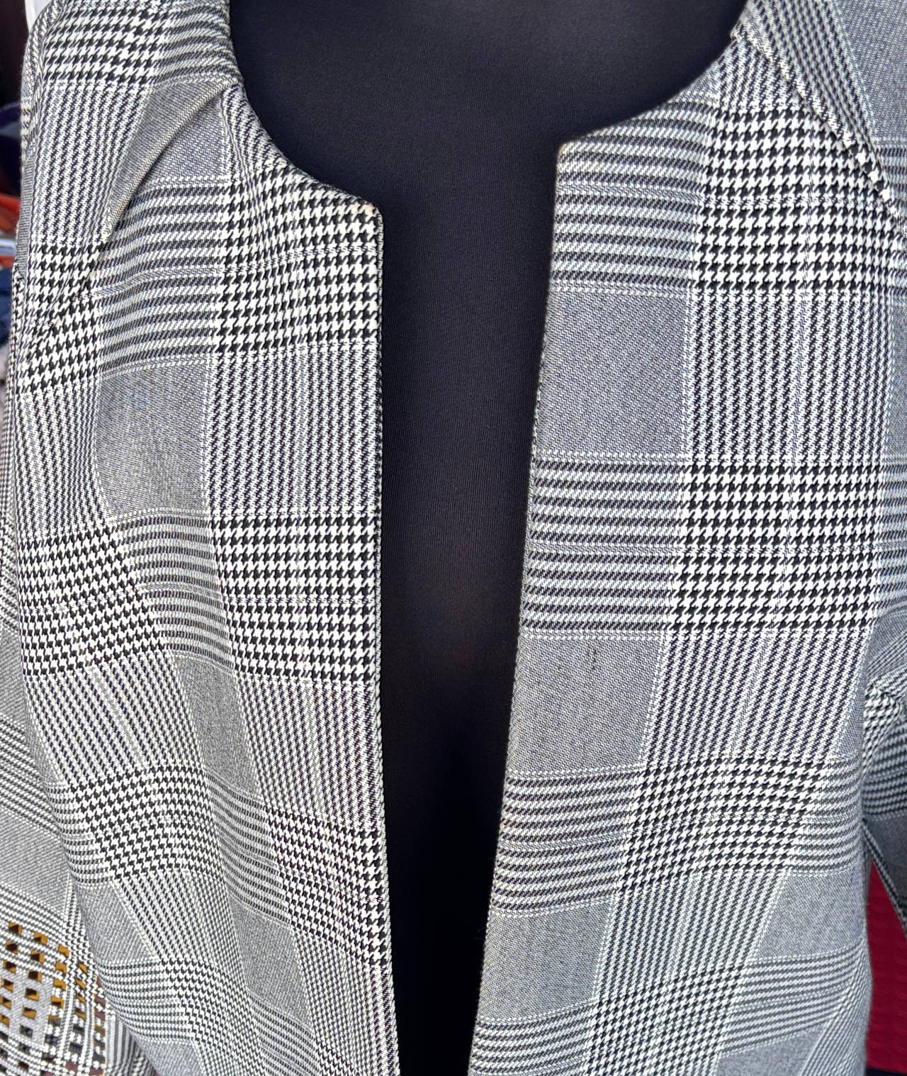 Women's topshop Glen Plaid Open Front Blazer