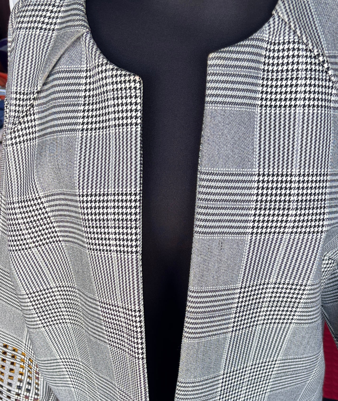 Women's topshop Glen Plaid Open Front Blazer