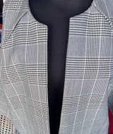 Women's topshop Glen Plaid Open Front Blazer - Image 1
