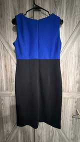 Danny & Nicole Royal Blue Textured Petite Dress 12P - Image 3