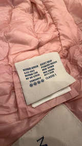 Moncler Joelle Quilted Puffer Jacket Pink Infant 9 - 12 Months Baby Coat  - Image 6