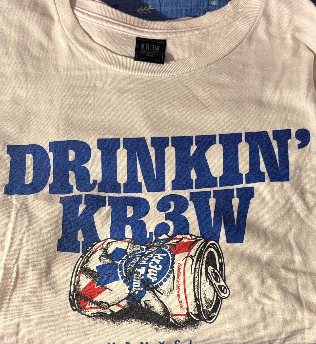 KR3W Drinkin' KR3W Beer Can T-Shirt
