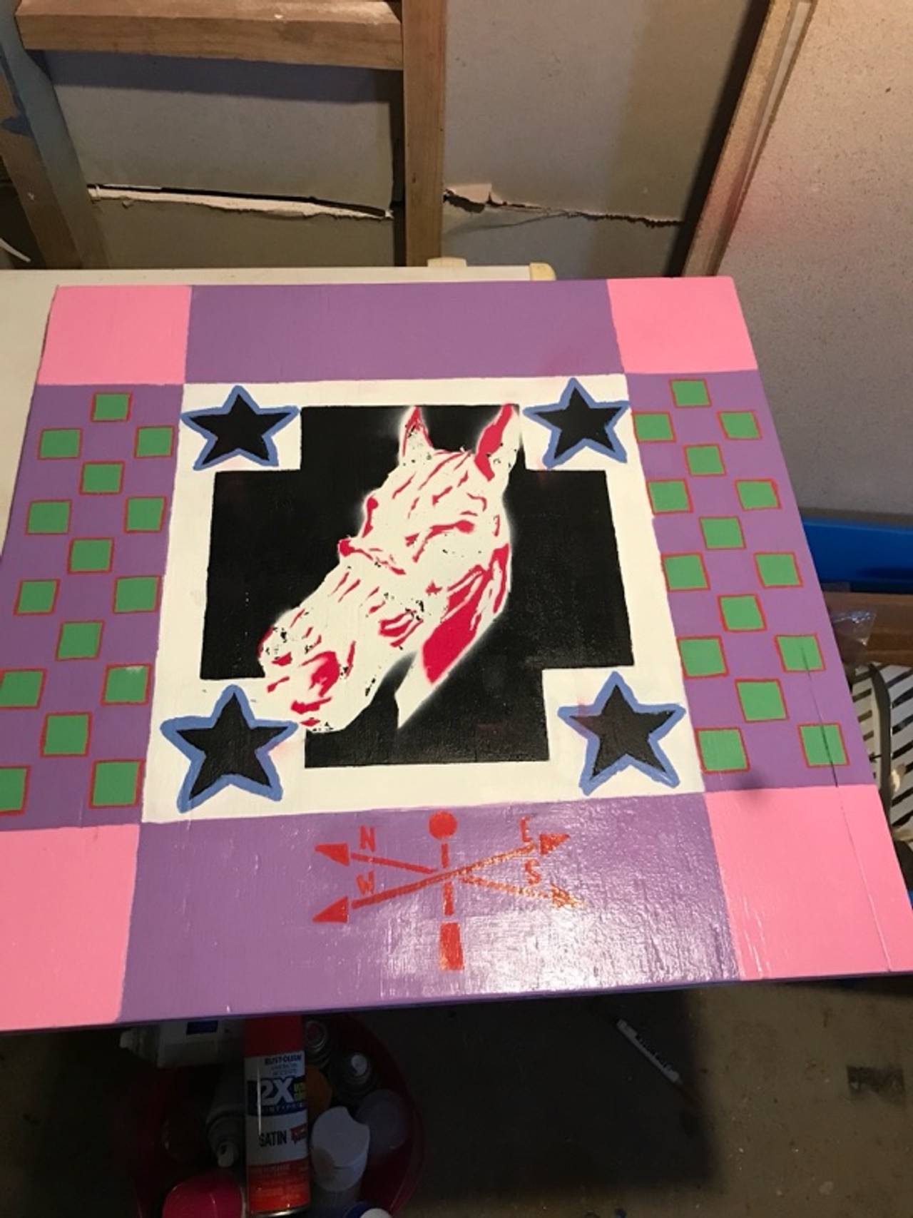 Michelle Heimann Pink Pony Print 10x13 Framed