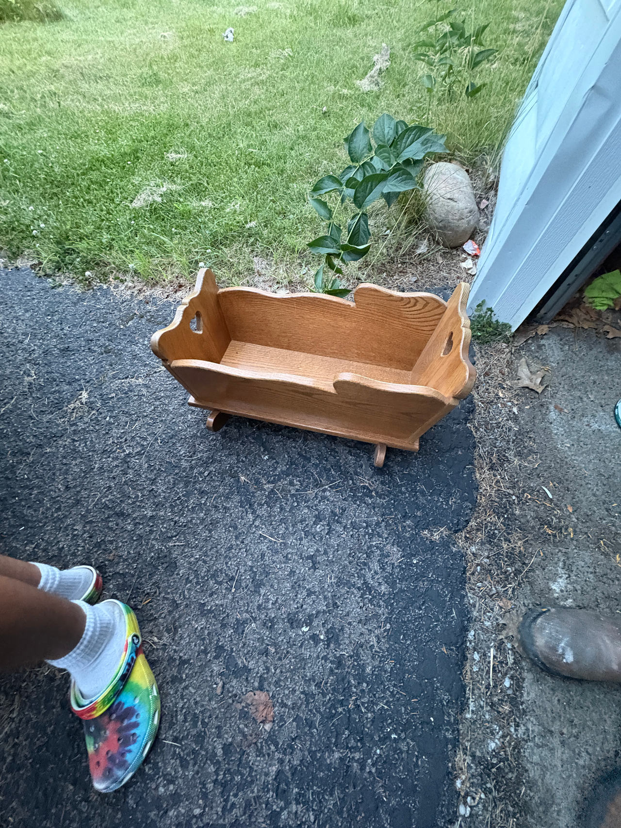 Wooden Doll Cradle