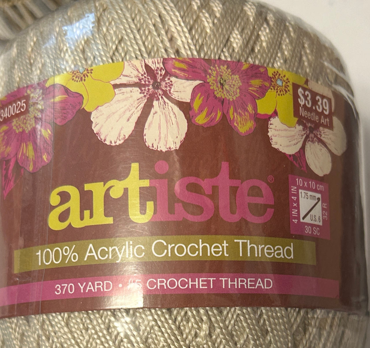 Bundle Artiste 100% Acrylic Crochet Thread Size 5 New in package and 5 used