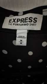 Express Polka Dot Portofino Slim Fit Shirt - Image 2