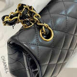 Chanel Classic Medium Double Flap Bag Black Lambskin Gold Hardware - Image 3