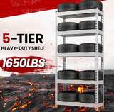 Yaheetech Storage Shelves 5 Tier Heavy Duty Adjustable Metal Shelving Unit NEW - Image 6