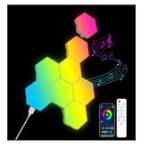 8-Pack Hexagonal RGB Panel Wall Lights – Hexagonal LED Room Decor Lights, Smart - Image 1