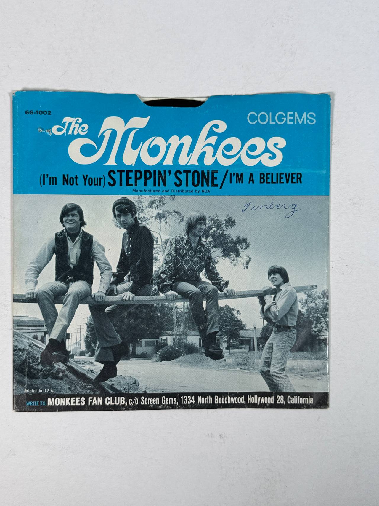 The Monkees - I'm a Believer / (I'm Not Your) Steppin' Stone 7" Vinyl Single with Picture Sleeve