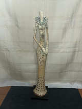 Tall Raku Pottery Lady Figurine - Image 1