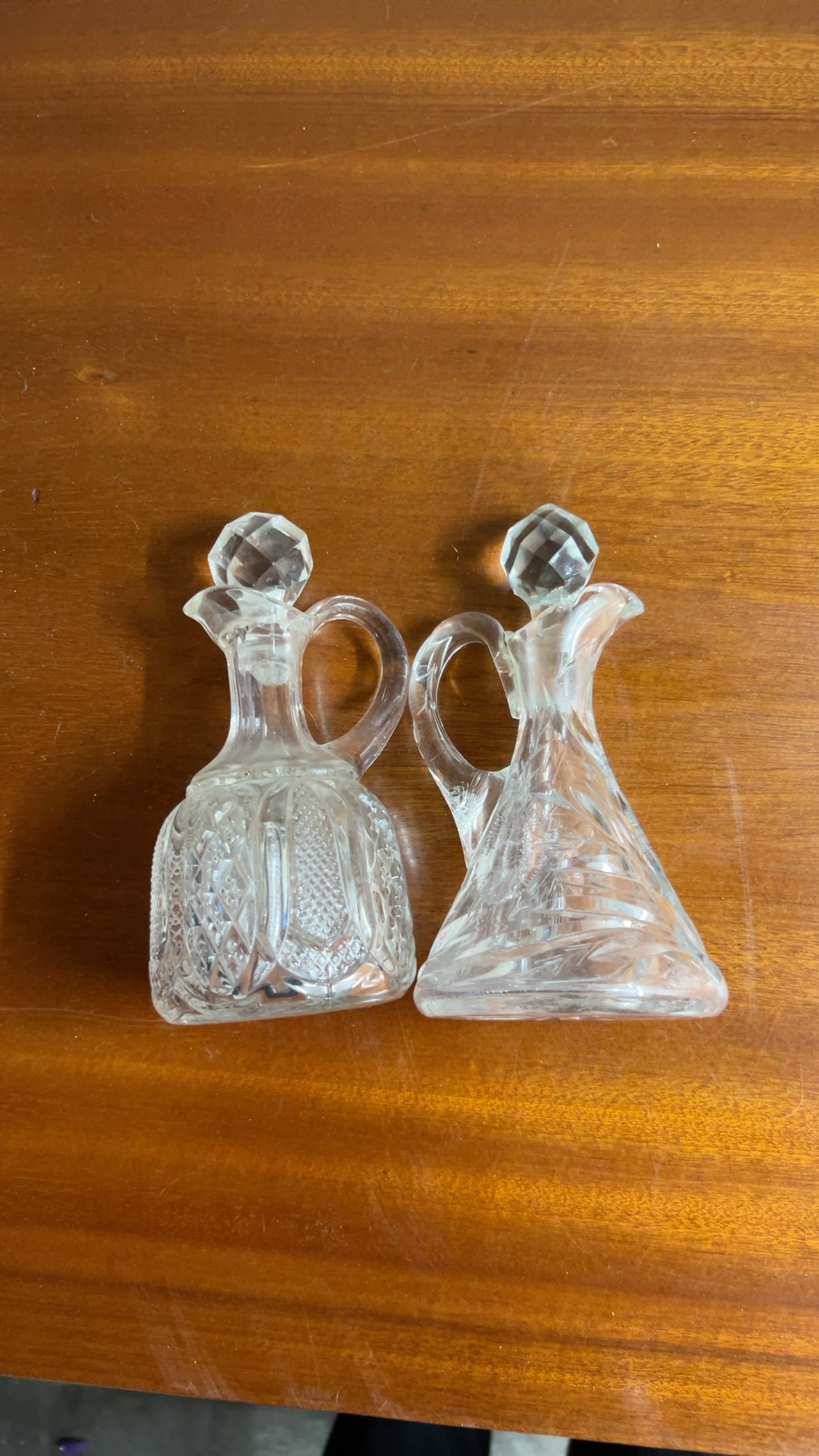 American Brilliant Cut Glass Cruet with Star Stopper