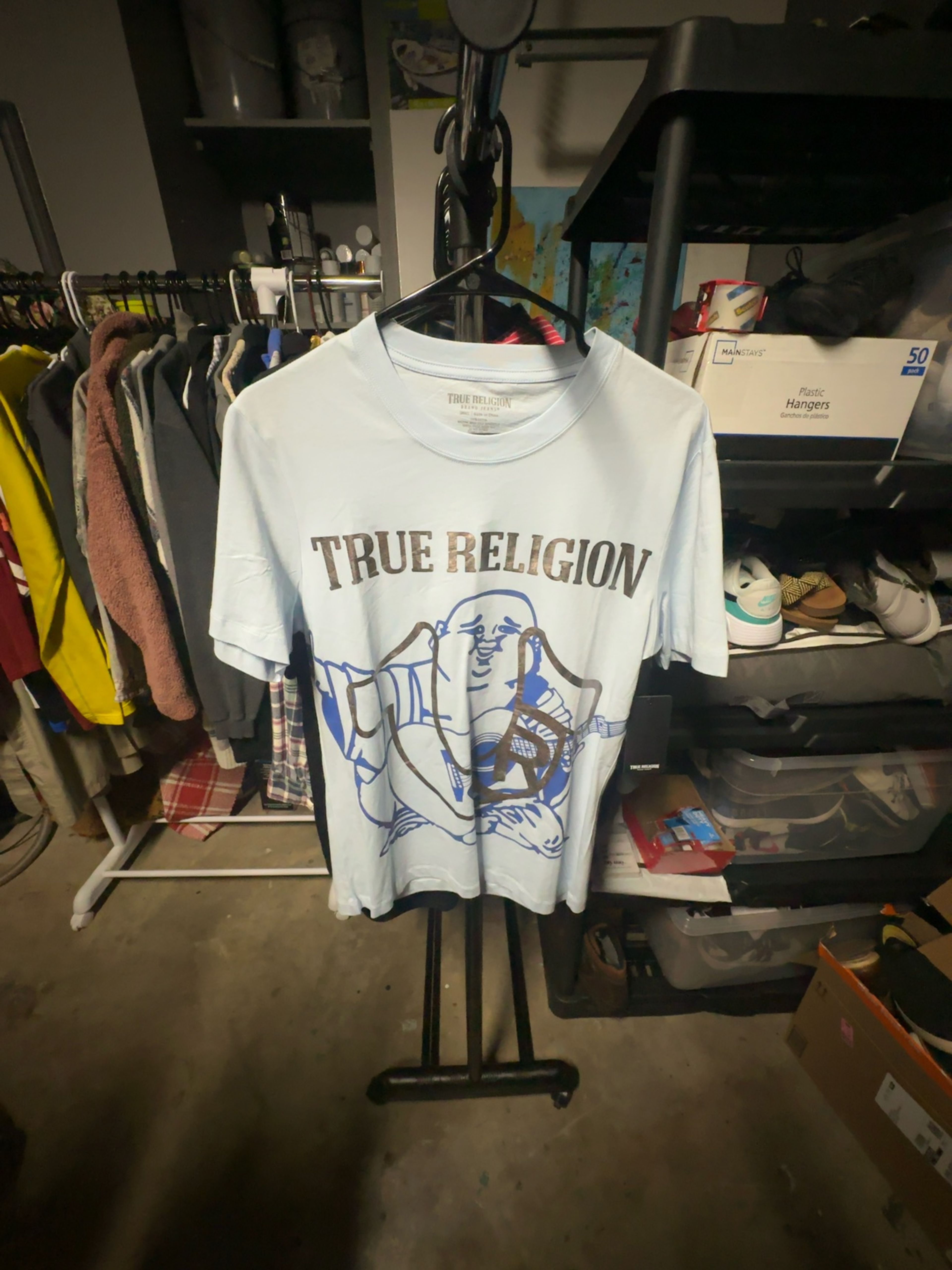 NWT True Religion Buddha Tee Cobalt Size Small 