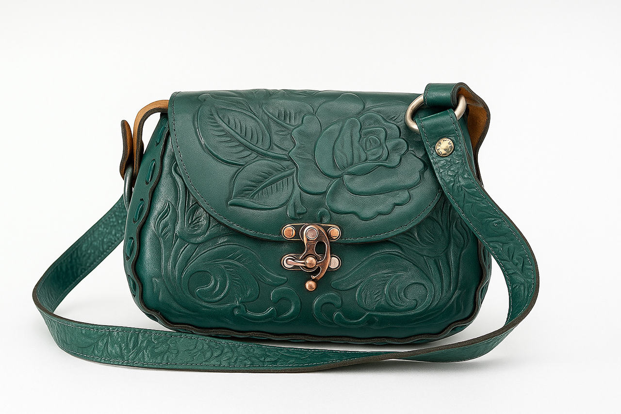Patricia Nash Tooled Leather Crossbody Bag