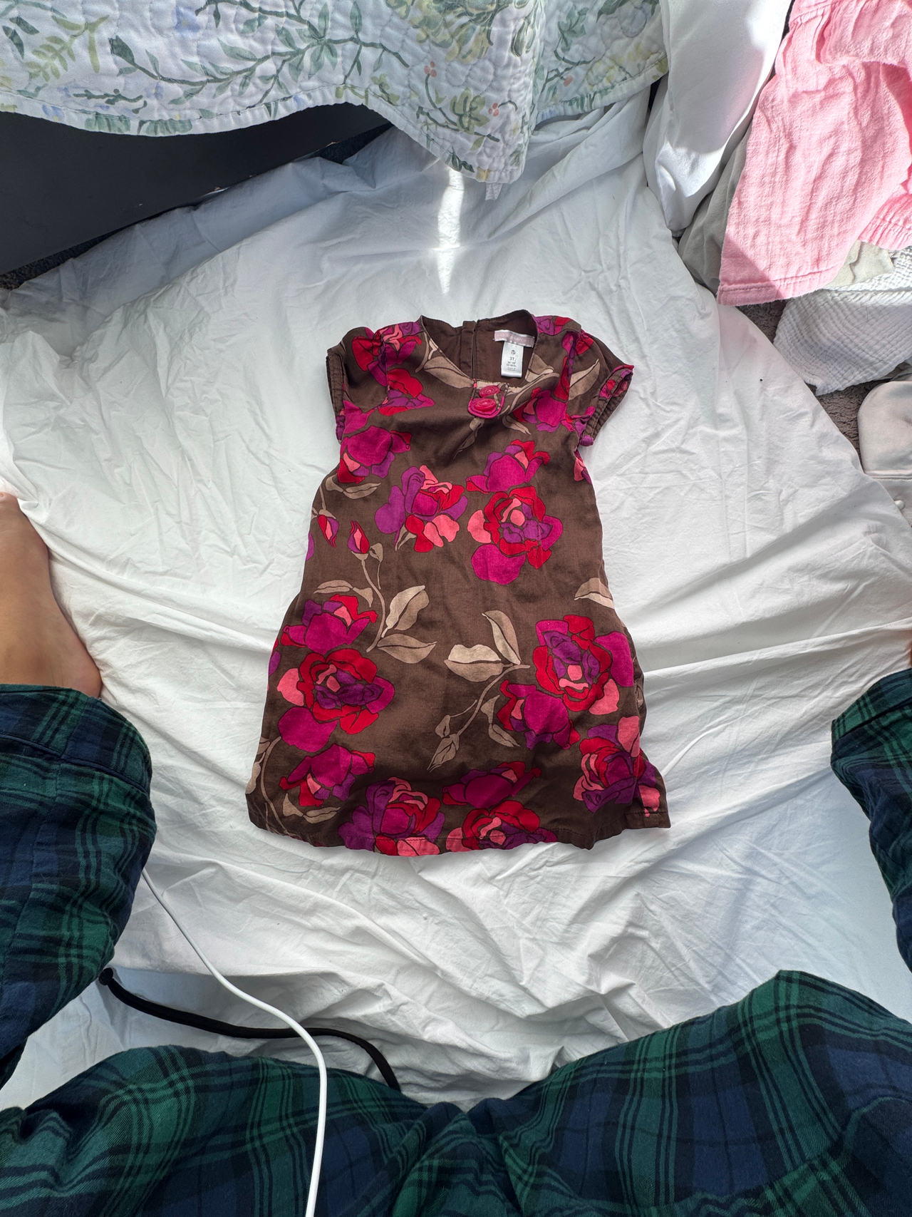Old Navy Girls Pink Floral Dress 3T