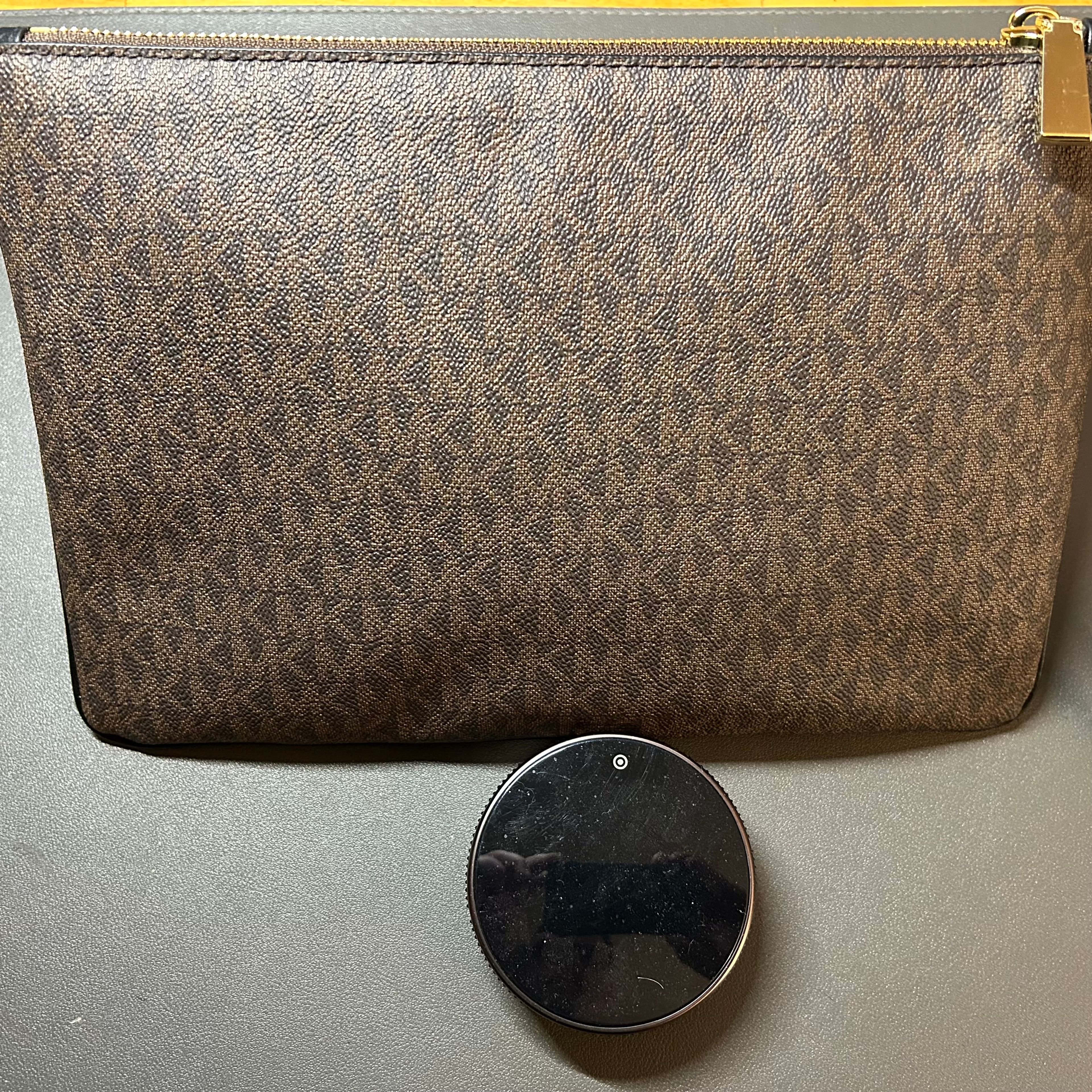 MICHAEL KORS | Calf Hair Clutch Wristlet Purse Animal Print Gold Hardware - Image 6