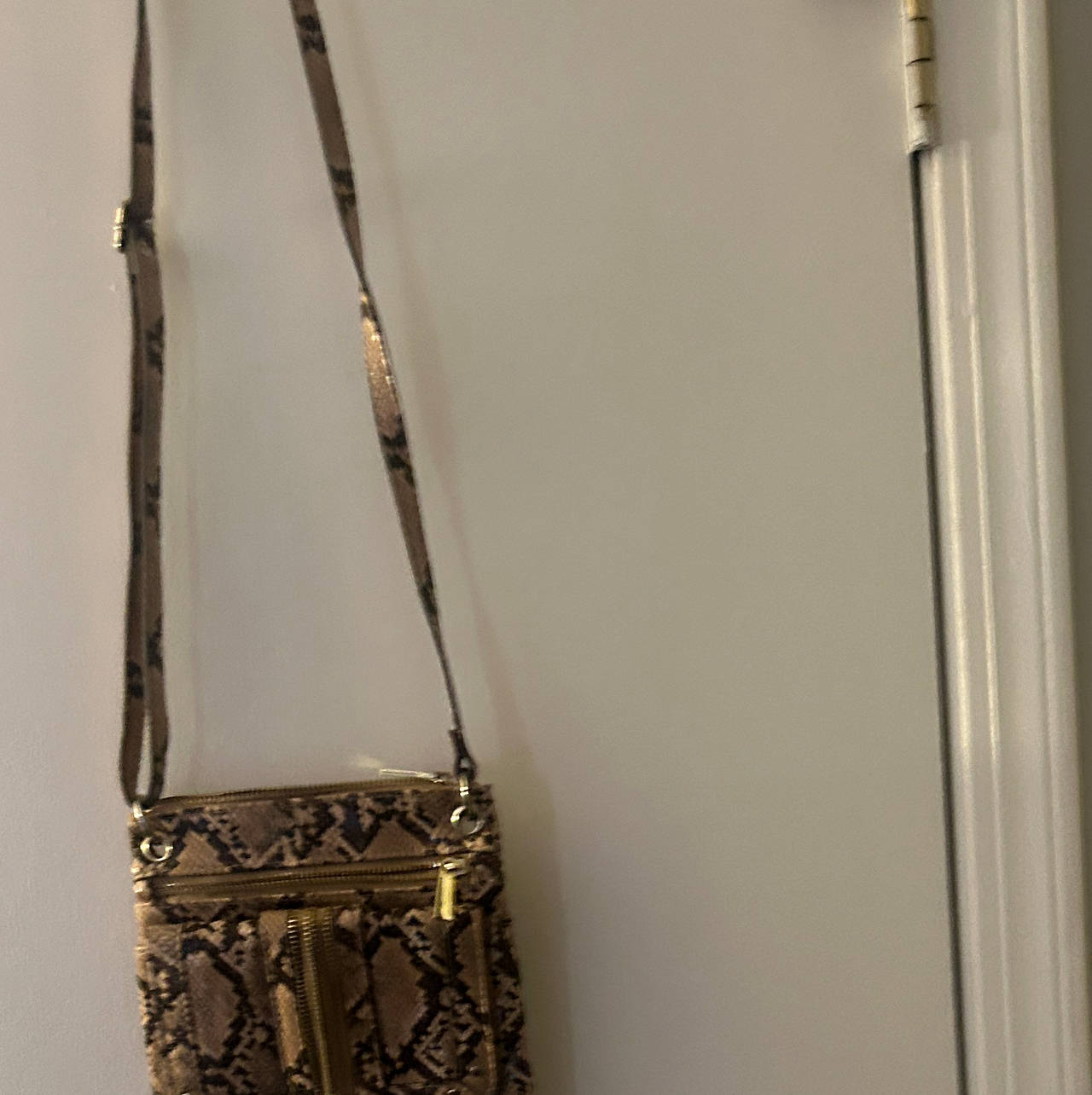 Rosetti Snakeskin Print Triple Zip Crossbody Bag + Matching Wallet