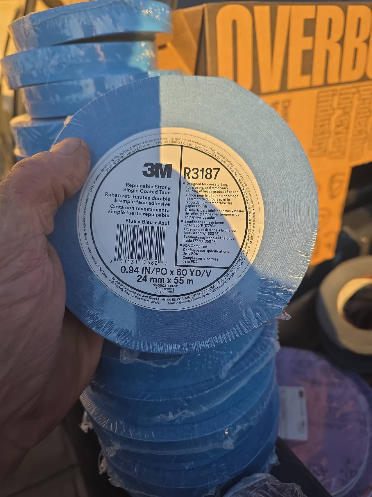 3M R3187 Repulpable Strong Single Coated Tape